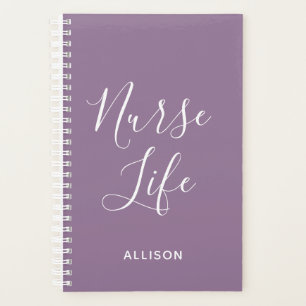 Nurse Life Medical Purple Personalized Planner