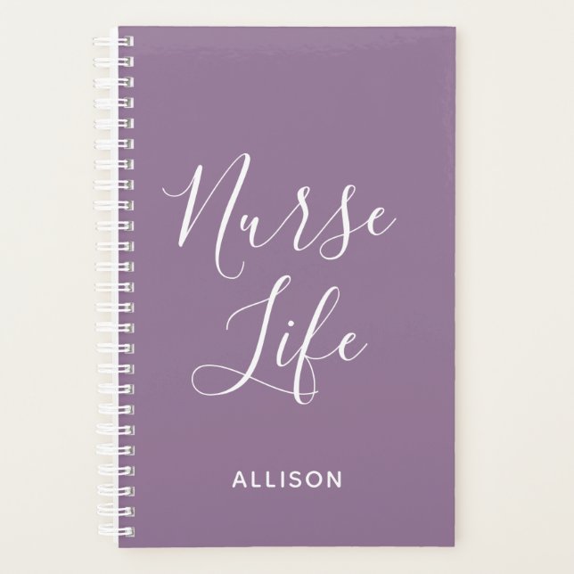 Nurse Life Medical Purple Personalized Planner (Front)