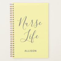 Nurse Life Medical Yellow Script Personalized