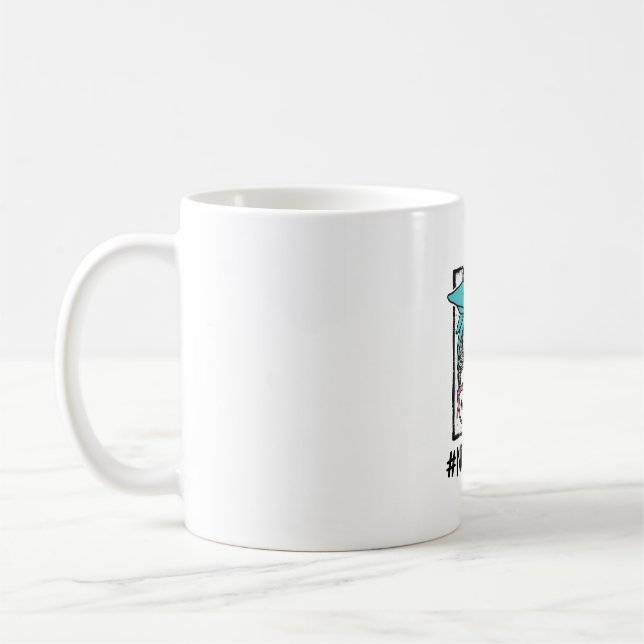 Nurse Life Messy Bun Rainbow Bow Vector Design_1 Coffee Mug (Left)