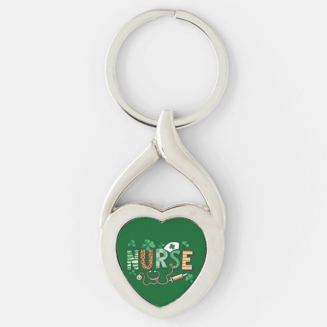 Nurse Life Nurse Day Gifts St Patricks Day  Keychain (Front)