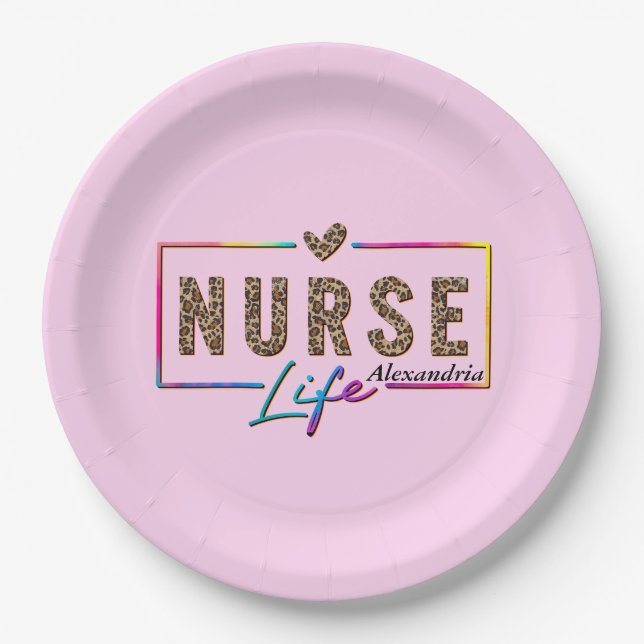 Nurse Life Paper Plate (Front)