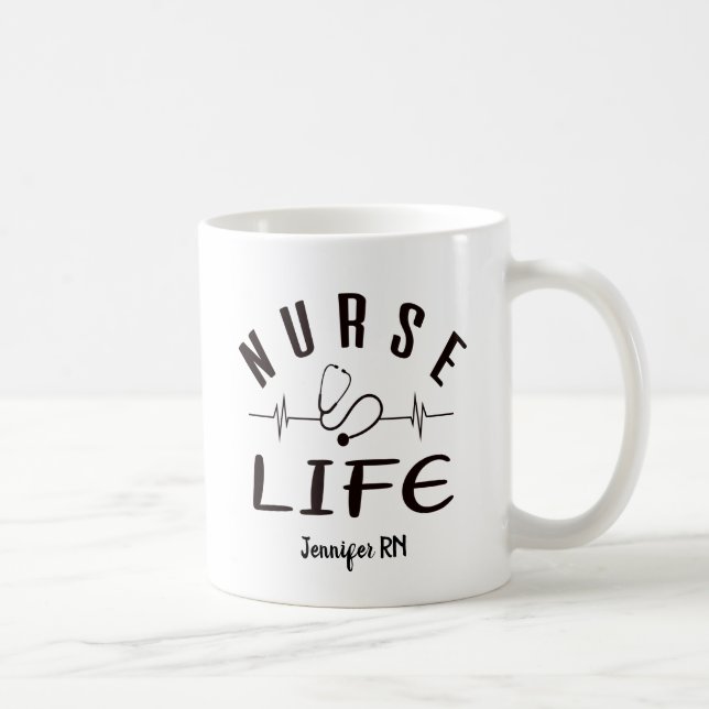 Nurse Life Personnalisée Café Mug (Droite)