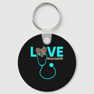 Nurse Life Rn Lpn Cna Healthcare Leopard Nurse Wee Keychain