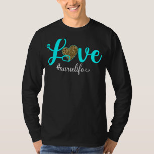 Nurse Life Rn Lpn Cna Healthcare Leopard Nurse Wee T-Shirt