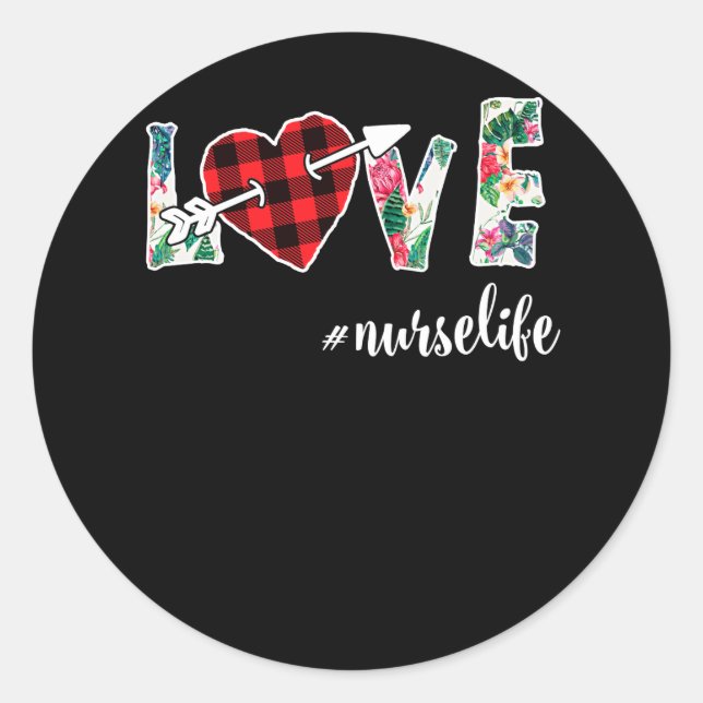 Nurse Life RN LPN #Nurselife Nursing Classic Round Sticker (Front)