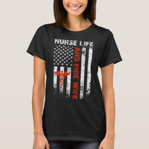 Nurse Life Scrub Life Messy Bun Hair Life Nursing  T-Shirt