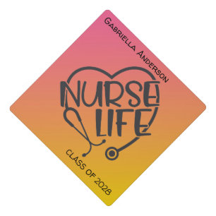Nurse Life Stethoscope Graduation Cap Topper