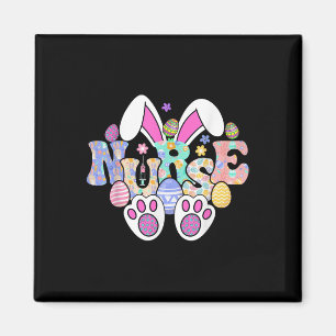 Nurse Life Stethoscope Nursing Cute Easter Bunny E Magnet