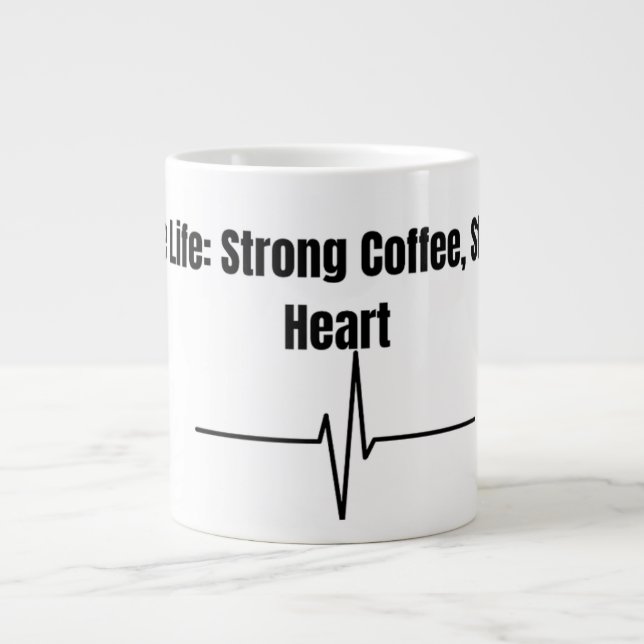 Nurse Life Strong Coffee Stronger Heart Mug (Front)