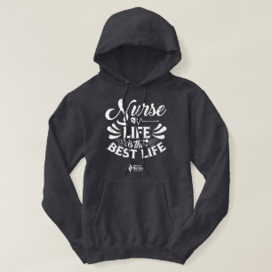 Nurse Life Sweat - shirt à capuche de couleur fonc