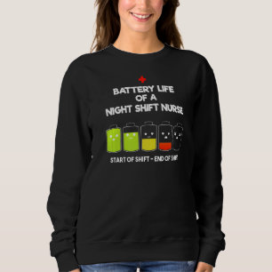 Nurse Lifesavers Nursing Energy Night Shift Batter Sweatshirt