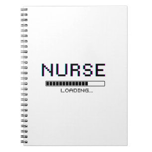 Nurse Loading Glitch Pixel Art Design Notebook