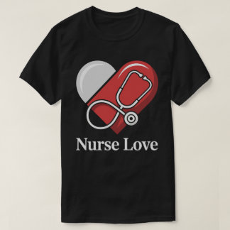 Nurse Love Heartbeat Stethoscope Tee