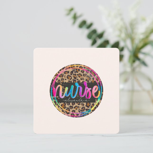 "Nurse - Love, Inspire, Heal" in Rainbow Colour (Standing Front)