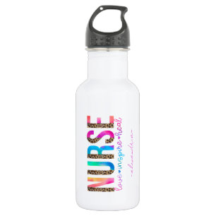 "Nurse - Love, Inspire, Heal" in Rainbow Colour 532 Ml Water Bottle