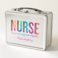 "Nurse - Love, Inspire, Heal" in Rainbow Colour