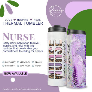 Nurse Love Inspire Heal Thermal Tumbler