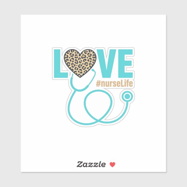 Nurse Love Leopard Stethoscope Vector Design_1 (Sheet)