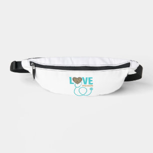 Nurse Love Leopard Stethoscope Vector Design_1 Fanny Pack