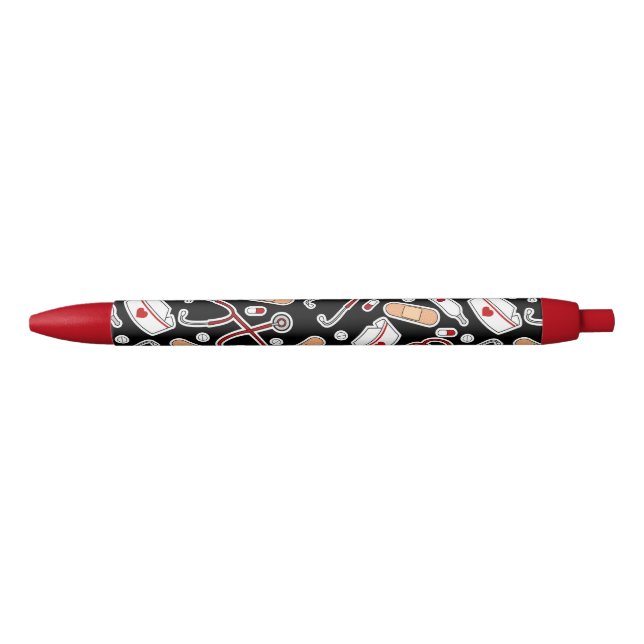 Nurse Love Print Black Ink Pen (Front)