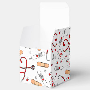 Nurse Love Print White Background Favor Box