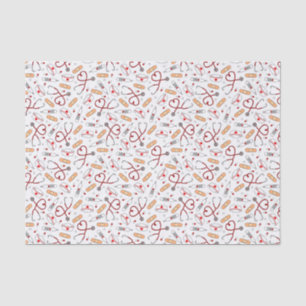 Nurse Love Print White Background Tissue Paper