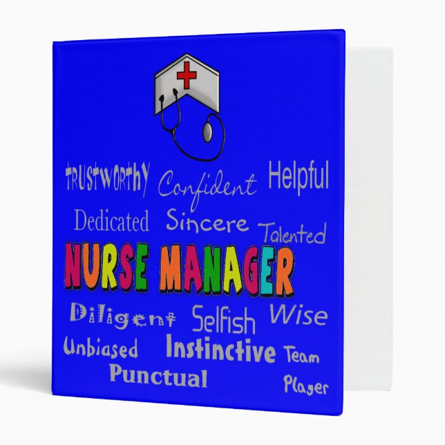 Nurse Manager Binder--Unique Gift Item Binder (Front/Inside)