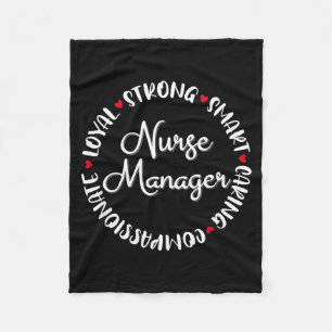 Nurse Manager Nurses Nursing Graduation Medical Lo Fleece Blanket