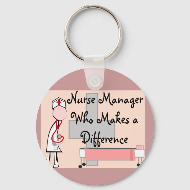 Nurse Manager Who Makes a Difference Gifts Keychain (Front)