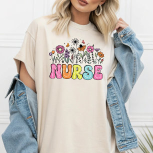 Nurse Meadow Flowers Growing gift for Nurse T-Shirt