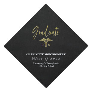 Nurse Medical Caduceus Graduation Cap Topper