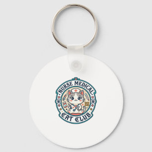 Nurse Medical Cat Funny Cat Lover Design - Nurse M Keychain