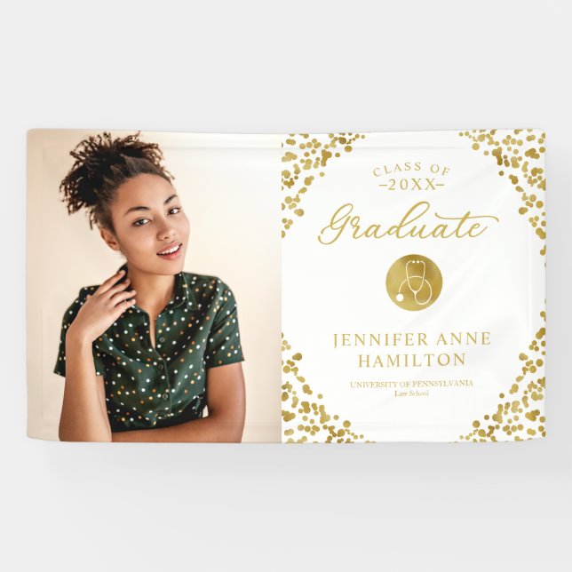 Nurse Medical Graduation Stethoscope Banner (Horizontal)