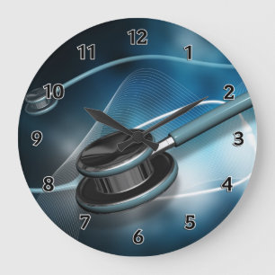Nurse Medical Stethoscopes Large Clock