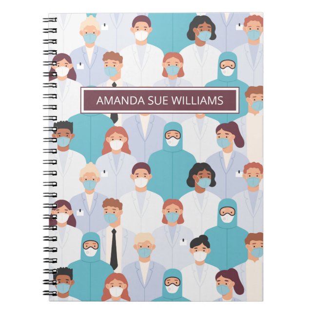 Nurse / Medical Student - Add Your Name /Monogram  Notebook (Front)