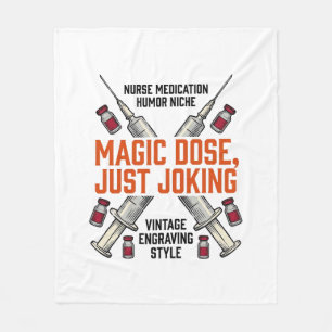 Nurse Medication Humour Witchy Dose Vintage Shirt_ Fleece Blanket
