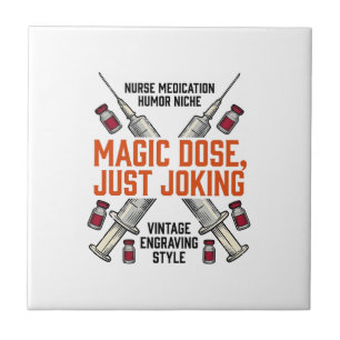 Nurse Medication Humour Witchy Dose Vintage Shirt_ Tile