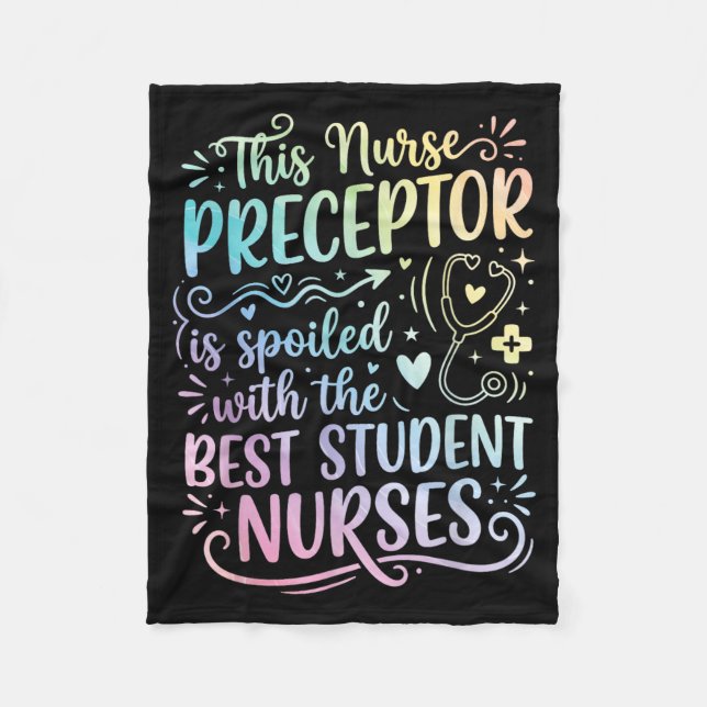 Nurse Mentor Preceptor Fleece Blanket (Front)