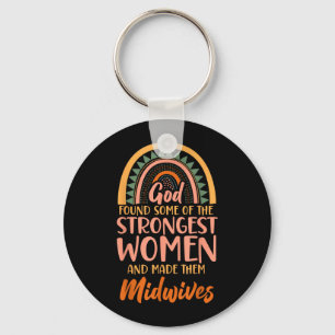 Nurse Midwife Birth Worker Faith Christian Rainbow Keychain