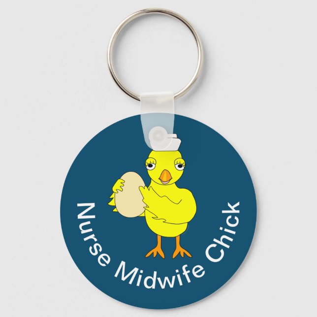 Nurse Midwife Chick Keychain (Front)