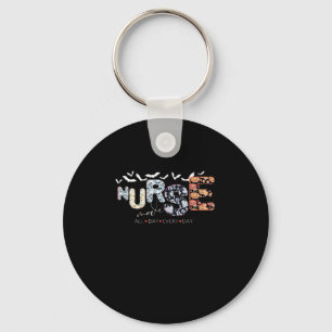 Nurse Mode All Day Every Day Halloween Design Clas Keychain