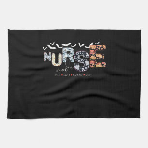 Nurse Mode All Day Every Day Halloween Design Clas Kitchen Towel