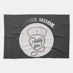 Nurse Mode Thank You Heart Stethoscope Design Kitchen Towel