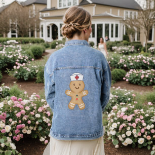 Nurse Mom Appreciation Christmas Present Festive Denim Jacket