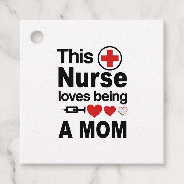 Nurse Mom Favour Tags (Front)