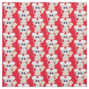 Nurse Mouse Pima cotton fabric