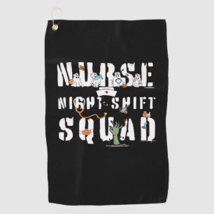 Nurse Night Shift Halloween Squad Classic T-Shirt Golf Towel