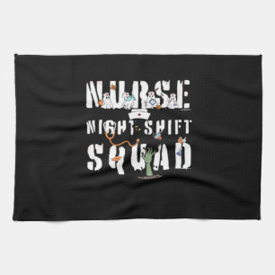 Nurse Night Shift Halloween Squad Classic T-Shirt Kitchen Towel