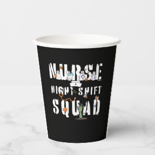 Nurse Night Shift Halloween Squad Classic T-Shirt Paper Cups